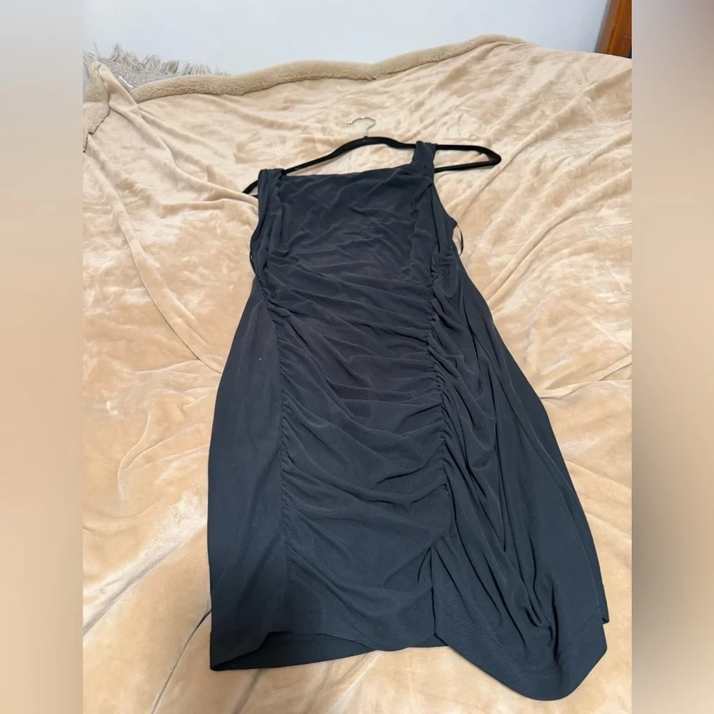 NWT Free people Madeline Black Ruched Mini Dress - Women's Medium
